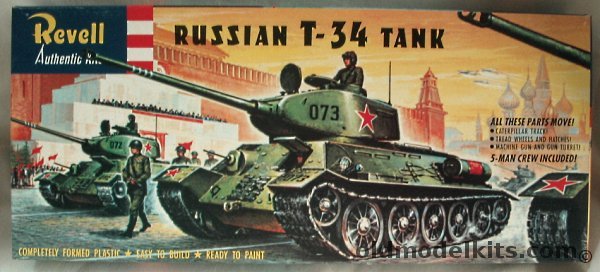 Revell 1/40 Russian T-34 Tank - (T34), H538-129 plastic model kit